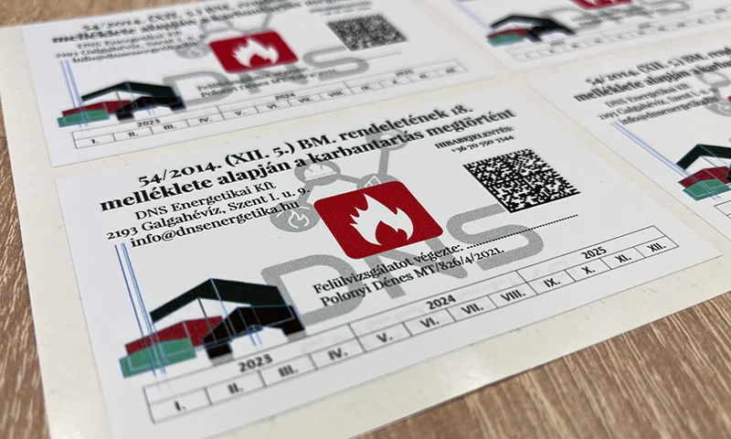 Tűzvédelmi, munkavédelmi címke Tűzvédelmi, munkavédelmi címke